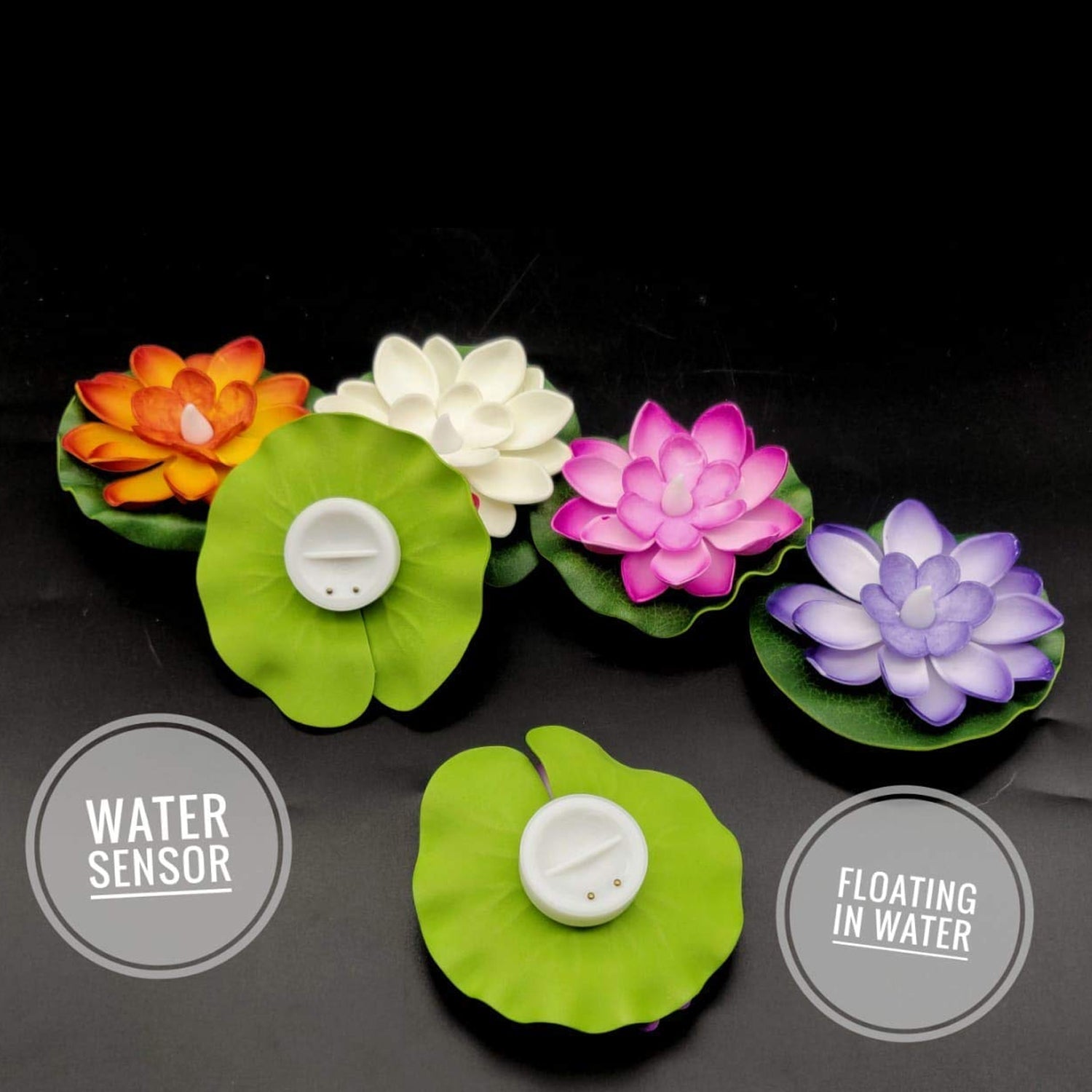 6556 Water Floating Smokeless Candles & Lotus Flowers Sensor Led TeaLight for Outdoor and Indoor Decoration - Pack of 6 Candle Candle (Pack of 6) 6556 Water Floating Smokeless Candles & Lotus Flowers Sensor Led TeaLight for Outdoor and Indoor Decoration - Pack of 6 Candle Candle (Pack of 6)